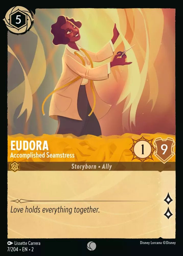 Disney Lorcana - [7/204][S2] - EUDORA - Accomplished Seamstress ENG FOIL [M/NM] - The Great Illuminary -