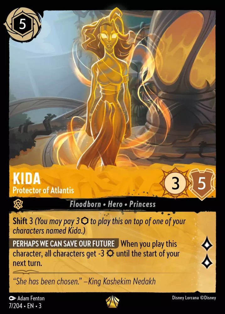 Disney Lorcana - [7/204][S3] - KIDA - Protector of Atlantis ENG FOIL [M/NM] - The Great Illuminary -