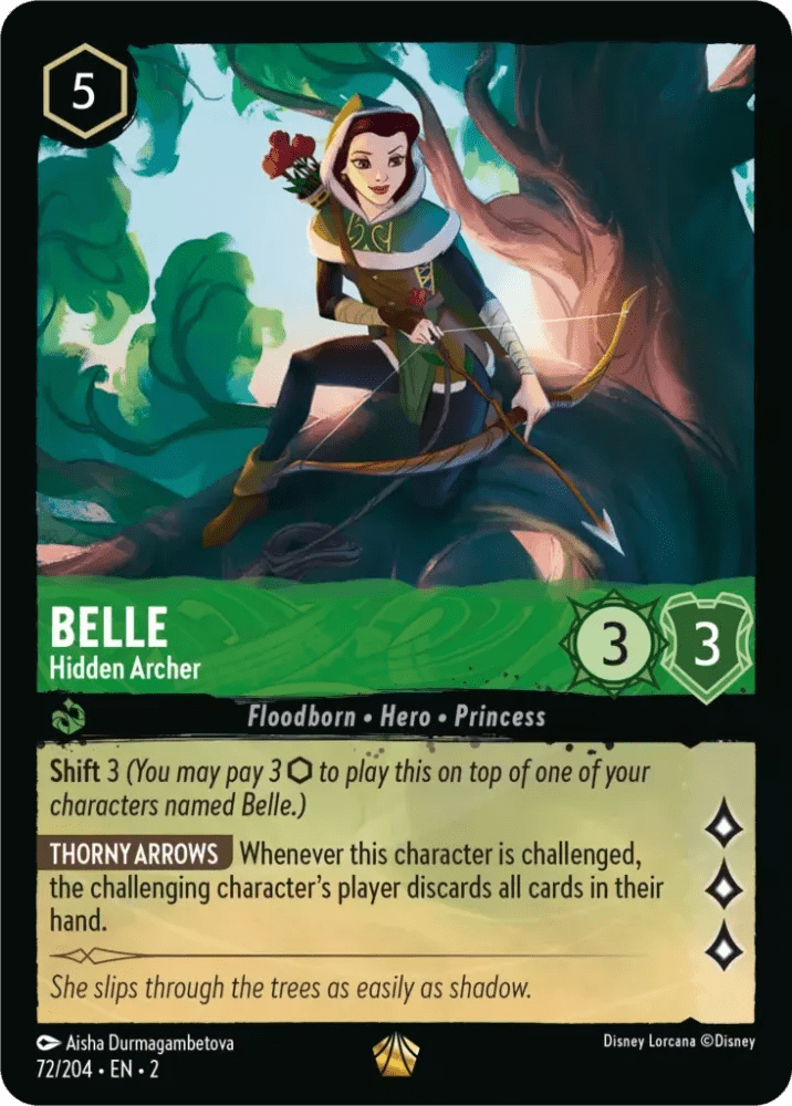 Disney Lorcana - [72/204][S2] - BELLE - Hidden Archer ENG FOIL [M/NM] - The Great Illuminary -