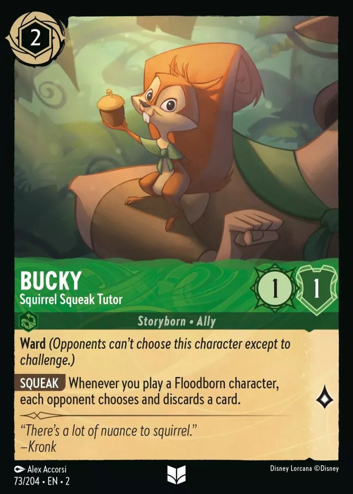 Disney Lorcana - [73/204][S2] - BUCKY - Squirrel Squeak Tutor ENG FOIL [M/NM] - The Great Illuminary -