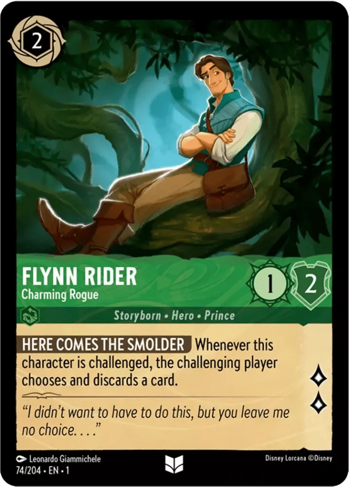 Disney Lorcana - [74/204] - FLYNN RIDER - Charming Rogue ENG FOIL [M/NM] - The Great Illuminary -