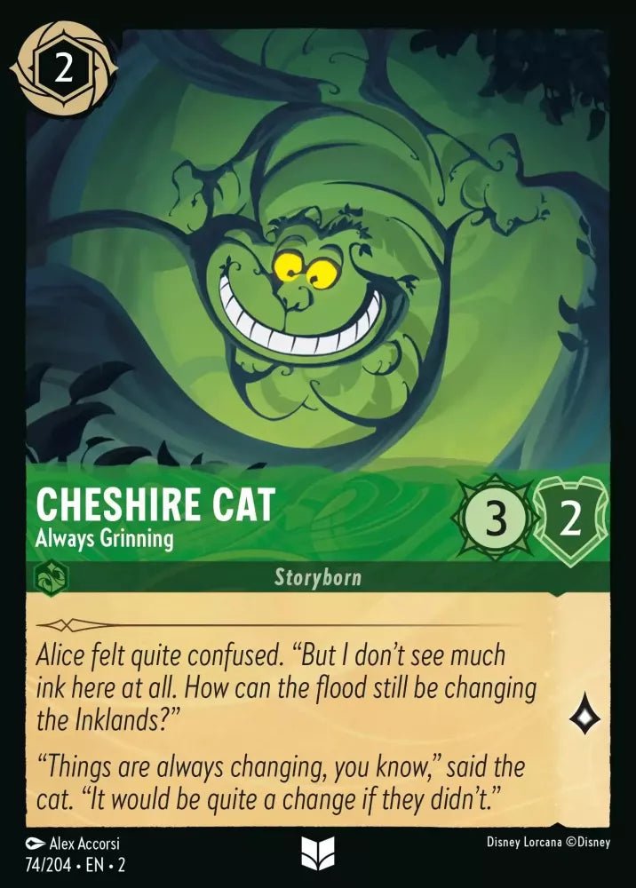 Disney Lorcana - [74/204][S2] - CHESHIRE CAT - Always Grinning ENG FOIL [M/NM] - The Great Illuminary -