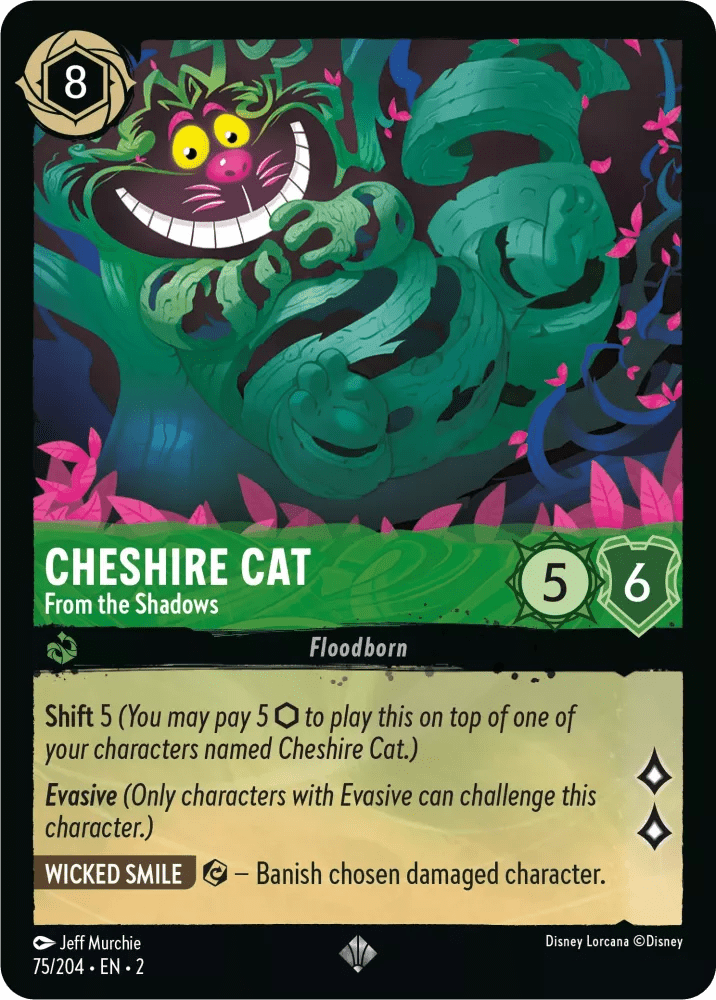 Disney Lorcana - [75/204][S2] - CHESHIRE CAT - From the Shadows ENG FOIL [M/NM] - The Great Illuminary -