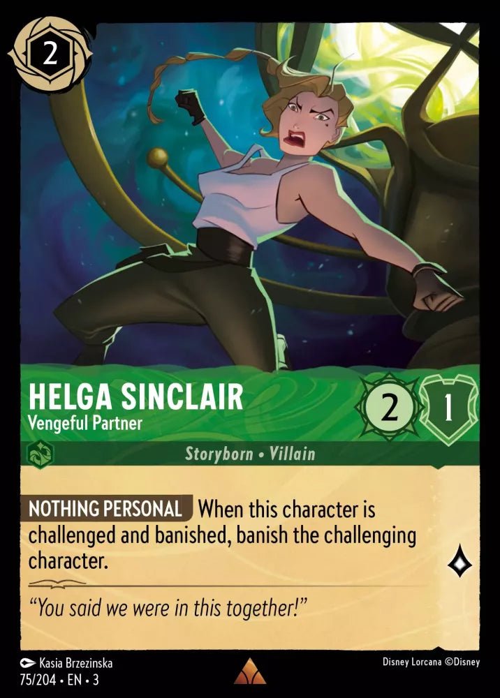 Disney Lorcana - [75/204][S3] - HELGA SINCLAIR - Vengeful Partner ENG FOIL [M/NM] - The Great Illuminary -