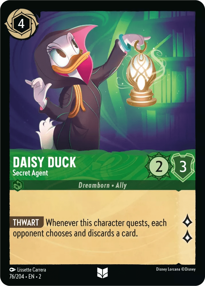 Disney Lorcana - [76/204][S2] - DAISY DUCK - Secret Agent ENG FOIL [M/NM] - The Great Illuminary -