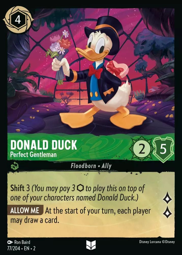 Disney Lorcana - [77/204][S2] - DONALD DUCK - Perfect Gentleman ENG FOIL [M/NM] - The Great Illuminary -