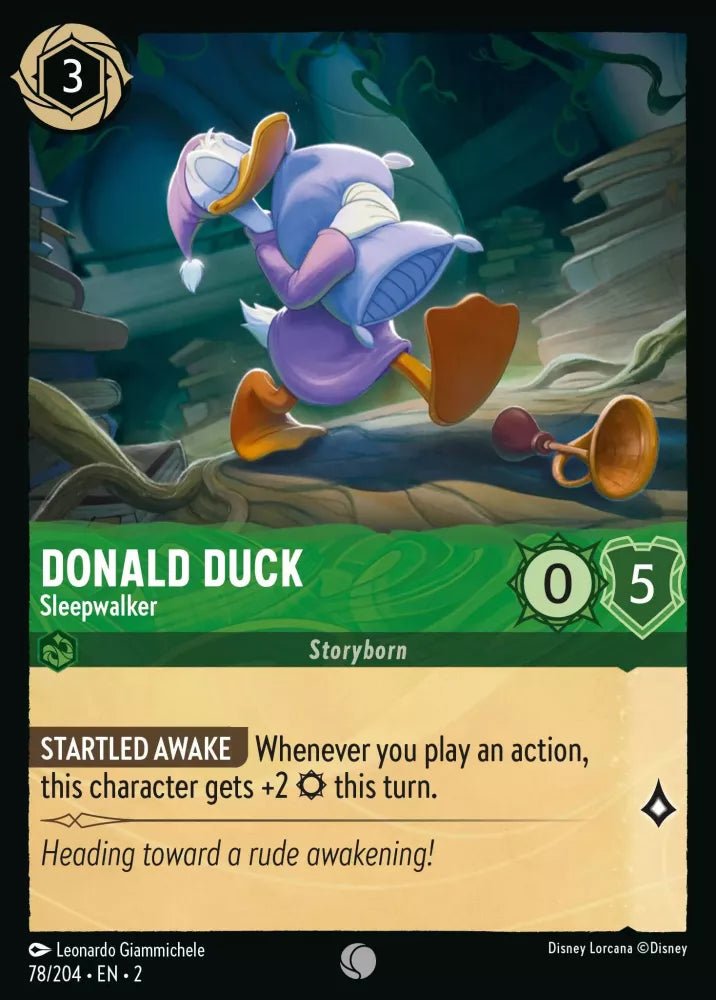 Disney Lorcana - [78/204][S2] - DONALD DUCK - Sleepwalker ENG FOIL [M/NM] - The Great Illuminary -