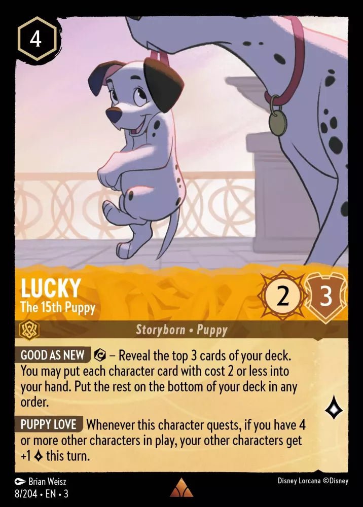 Disney Lorcana - [8/204][S3] - LUCKY - The 15th Puppy ENG FOIL [M/NM] - The Great Illuminary -