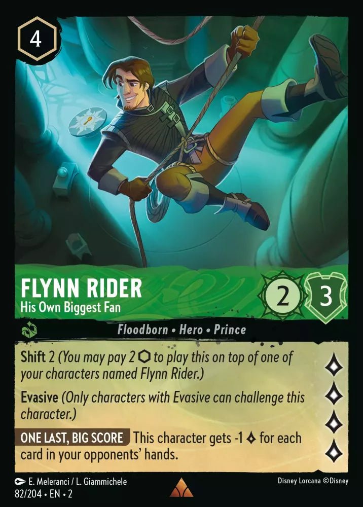 Disney Lorcana - [82/204][S2] - FLYN RIDER - His Own Biggest Fan ENG FOIL [M/NM] - The Great Illuminary -