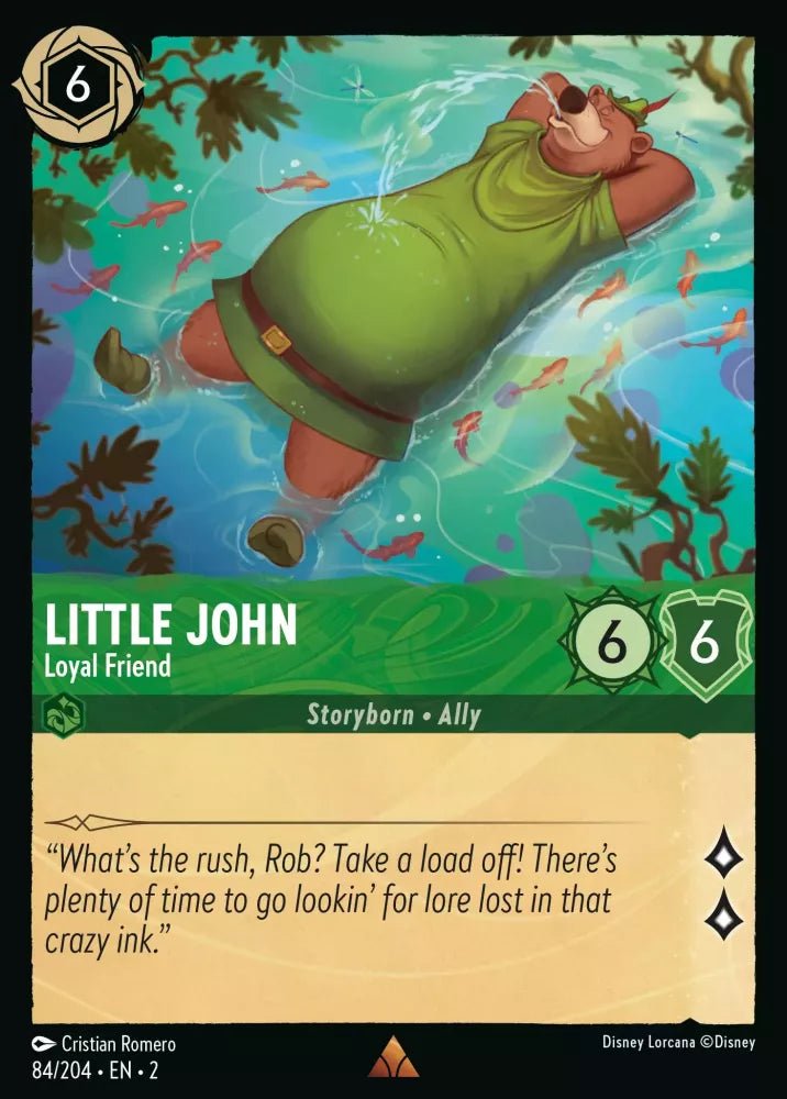 Disney Lorcana - [84/204][S2] - LITTLE JOHN - Loyal Friend ENG FOIL [M/NM] - The Great Illuminary -