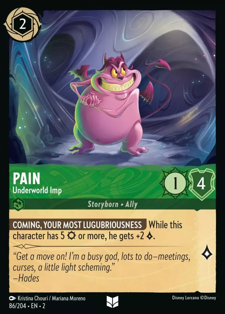 Disney Lorcana - [86/204][S2] - PAIN - Underworld Imp ENG FOIL [M/NM] - The Great Illuminary -