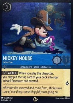 Disney Lorcana - [8/P1] - MICKEY MOUSE - Detective - PROMO - ENG [M/NM] - The Great Illuminary -