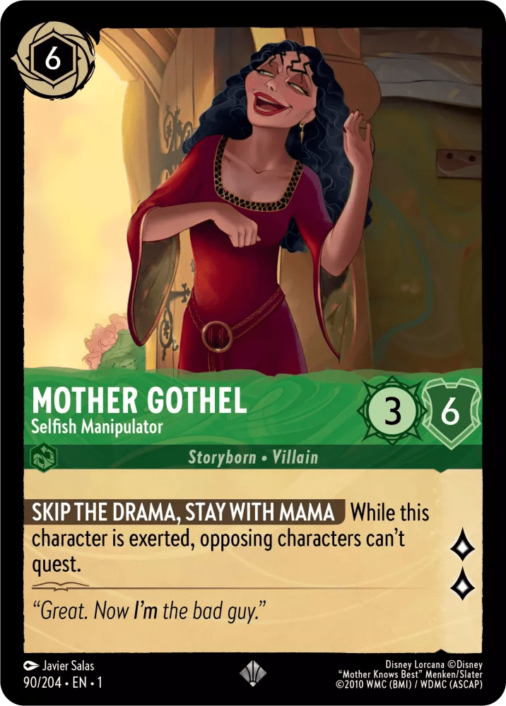 Disney Lorcana - [90/204] - MOTHER GOTHEL - Selfish Manipulator ENG FOIL [M/NM] - The Great Illuminary -