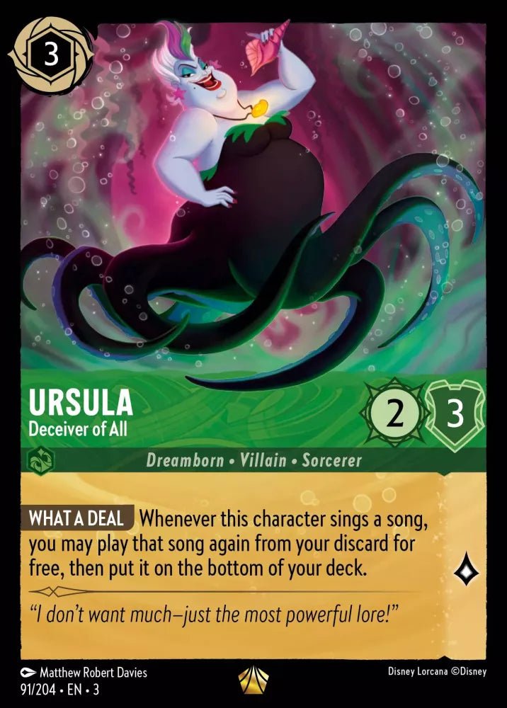 Disney Lorcana - [91/204][S3] - URSULA - Deceiver of All ENG FOIL [M/NM] - The Great Illuminary -