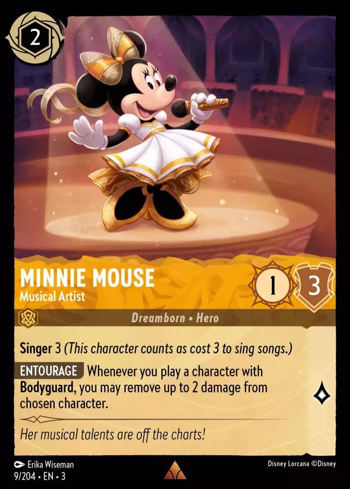 Disney Lorcana - [9/204][S3] - MINNIE MOUSE - Musical Artist ENG FOIL [M/NM] - The Great Illuminary -