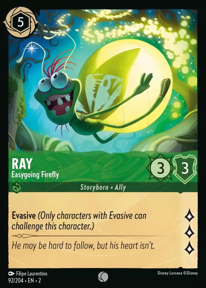 Disney Lorcana - [92/204][S2] - RAY - Easygoing Firefly ENG FOIL [M/NM] - The Great Illuminary -