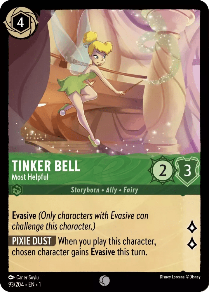 Disney Lorcana - [93/204] - TINKER BELL - Most Helpful ENG FOIL [M/NM] - The Great Illuminary -