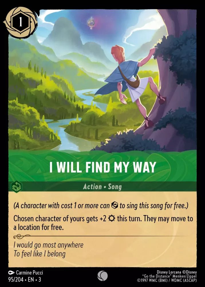 Disney Lorcana - [95/204][S3] - I WILL FIND MY WAY ENG FOIL [M/NM] - The Great Illuminary -