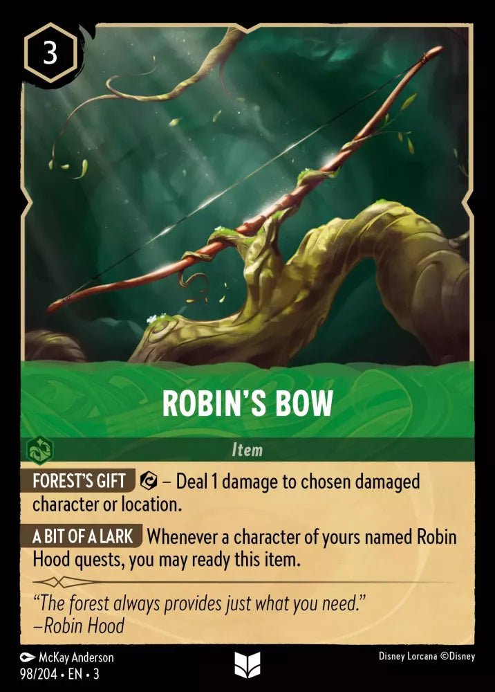 Disney Lorcana - [98/204][S3] - ROBIN'S BOW ENG FOIL [M/NM] - The Great Illuminary -