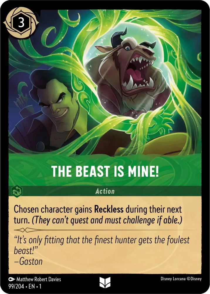 Disney Lorcana - [99/204] - THE BEAST IS MINE! ENG FOIL [M/NM] - The Great Illuminary -