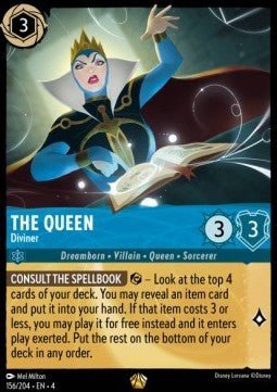 Disney Lorcana - [156/204][S4] - THE QUEEN - Diviner ENG NON - FOIL [M/NM] - The Great Illuminary - 