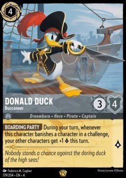 Disney Lorcana - [179/204][S4] - DONALD DUCK - Buccaneer ENG NON - FOIL [M/NM] - The Great Illuminary - 