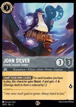 Disney Lorcana - [29/P1] - JOHN SILVER - Greedy Treasure Seeker - PROMO - ENG FOIL [M/NM] - The Great Illuminary -