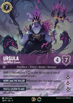 Disney Lorcana - [38/P1] - URSULA - Sea Witch Queen - PROMO - ENG FOIL [M/NM] - The Great Illuminary - 