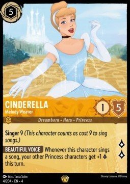 Disney Lorcana - [4/204][S4] - CINDERELLA - Melody Weaver ENG NON - FOIL [M/NM] - The Great Illuminary - 