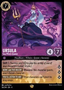 Disney Lorcana - [58/204][S4] - Ursula - Sea Witch Queen ENG NON - FOIL [M/NM] - The Great Illuminary - 