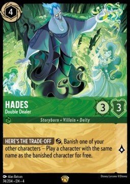 Disney Lorcana - [74/204][S4] - HADES - Double Dealer ENG NON - FOIL [M/NM] - The Great Illuminary - 