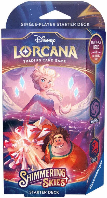 Disney Lorcana - Disney Lorcana TCG - Shimmering Skies Starter Deck - Elsa & Wreck - It Ralph - The Great Illuminary - 4050368983817