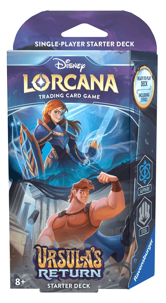 Disney Lorcana - DISNEY LORCANA - URSULA'S RETURN - STARTER SET 4 - SAPPHIRE & STEEL (INCLUSIEF BOOSTER) ENG - The Great Illuminary - 4050368983343