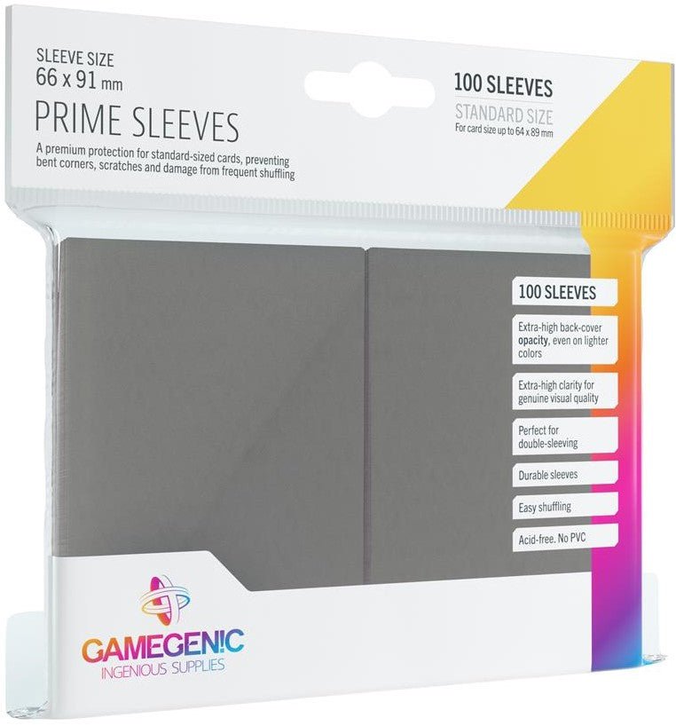 Disney Lorcana - GameGenic - Prime Sleeves 66x91mm Grijs (100 stuks) - The Great Illuminary - 4251715402191